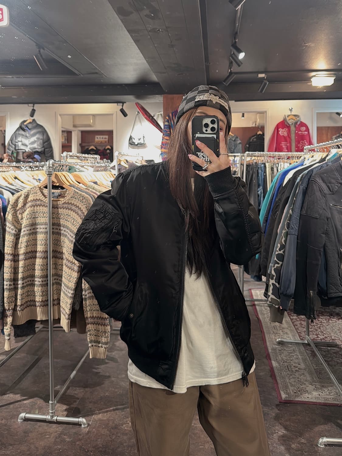 avirex 아비렉스 리버시블 빈티지 MA1 플라이트자켓 항공점퍼 M 상품이미지9