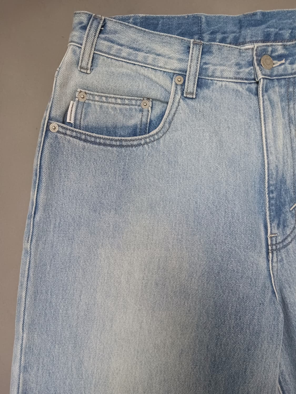 [M] 디스이즈네버댓 프리미엄 연청 릴렉스드 클래식진 청바지 상품이미지2