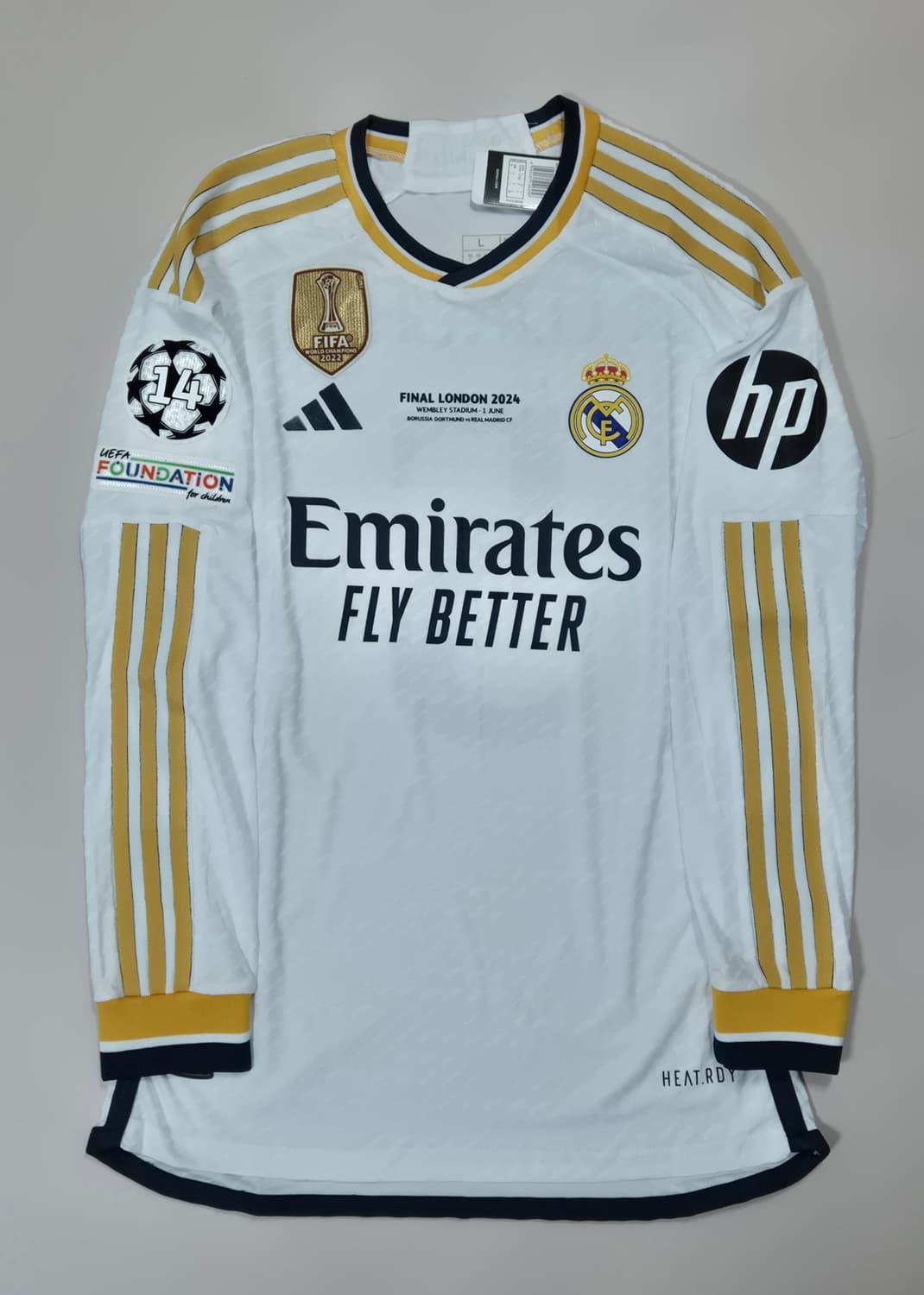 23-24 레알마드리드 홈 주드 벨링엄 긴팔유니폼 L사이즈(하자있음) 상품이미지2