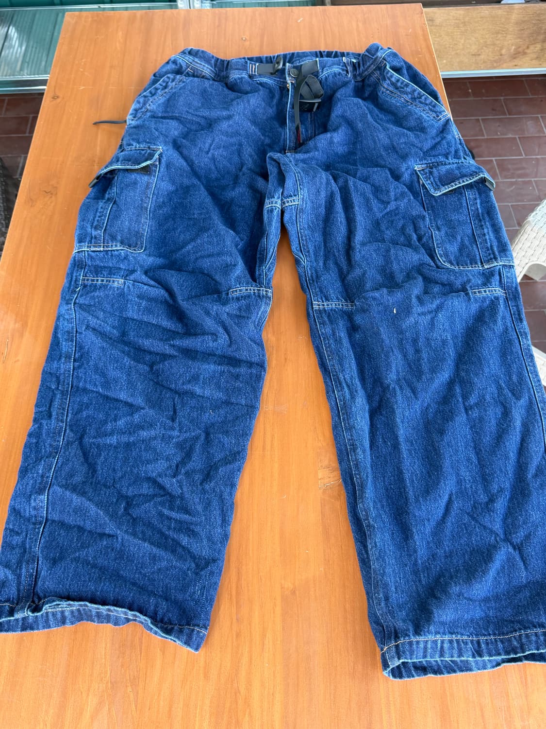 그라미치 데님 루즈 카고팬츠 dark indigo XL(34-36) 상품이미지2
