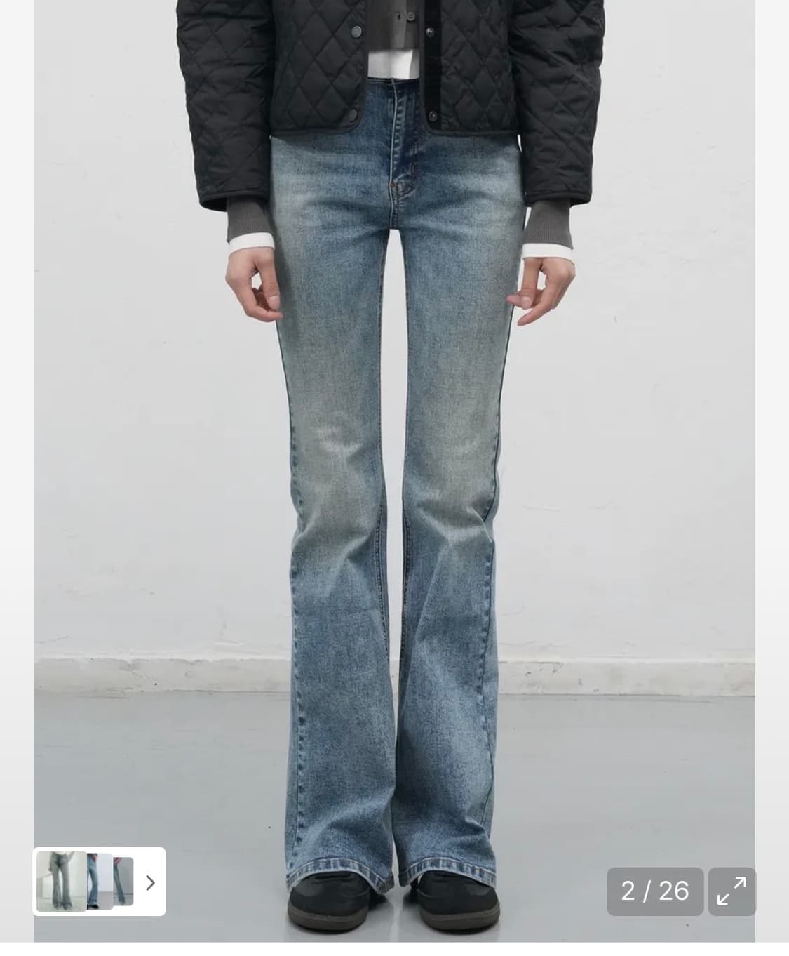 제너럴아이디어 부츠컷 워싱 데님팬츠 상품이미지2