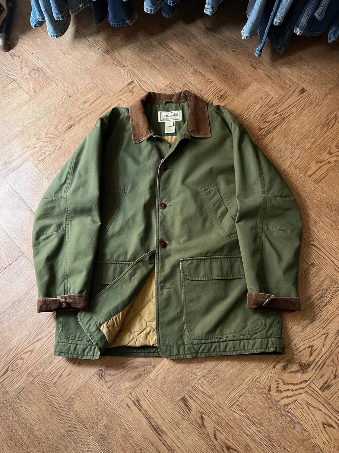 [L]엘엘빈 USA 신슐레이트 퀼팅 라이닝 빈티지 그린 헌팅 자켓 상품이미지1