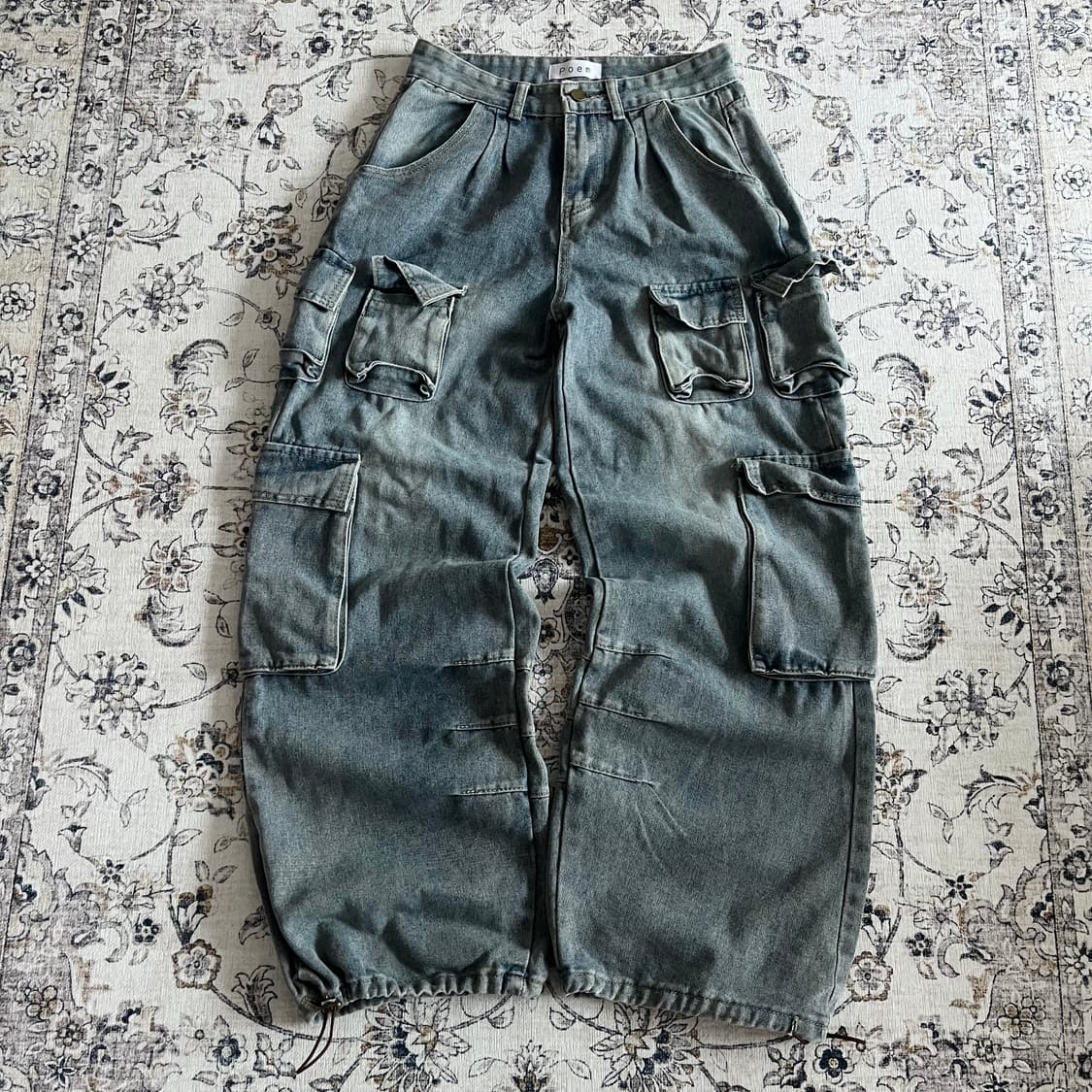 빈티지 멀티 포켓 데님 카고팬츠 상품이미지1