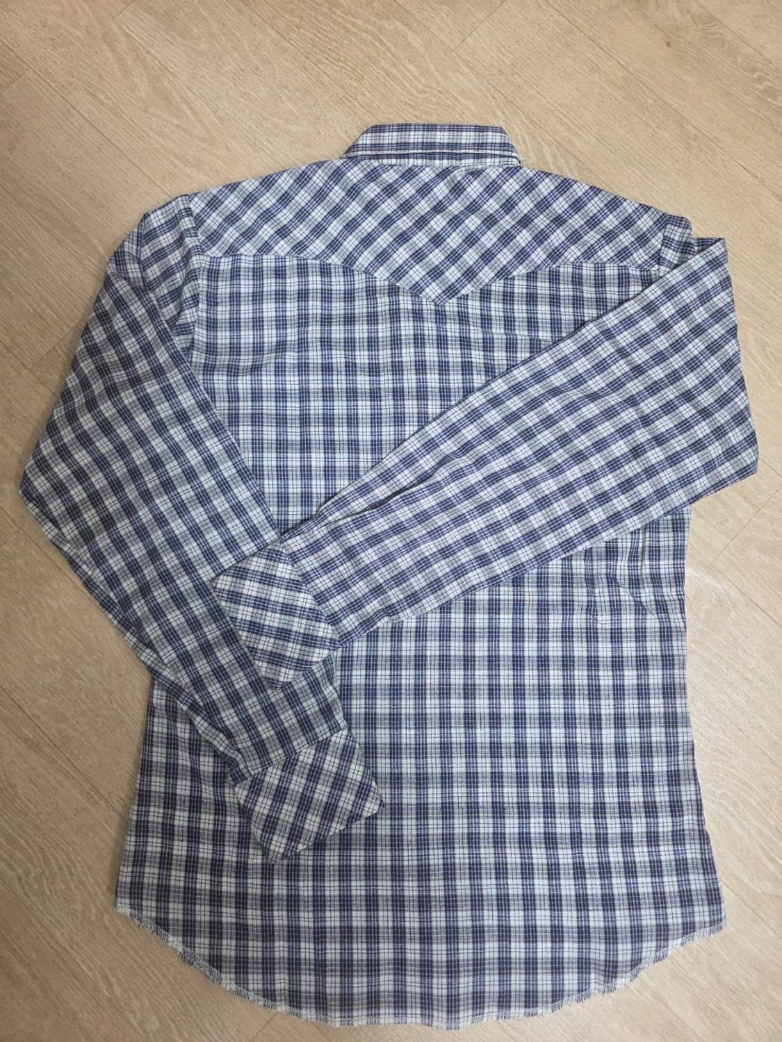 80s 빈티지 랭글러 웨스턴 체크 셔츠 S 상품이미지8