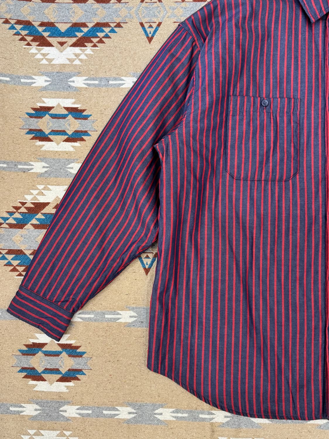 [L] 슈프림 x MM6 메종 마르지엘라 패디드 셔츠 스트라이프 상품이미지2