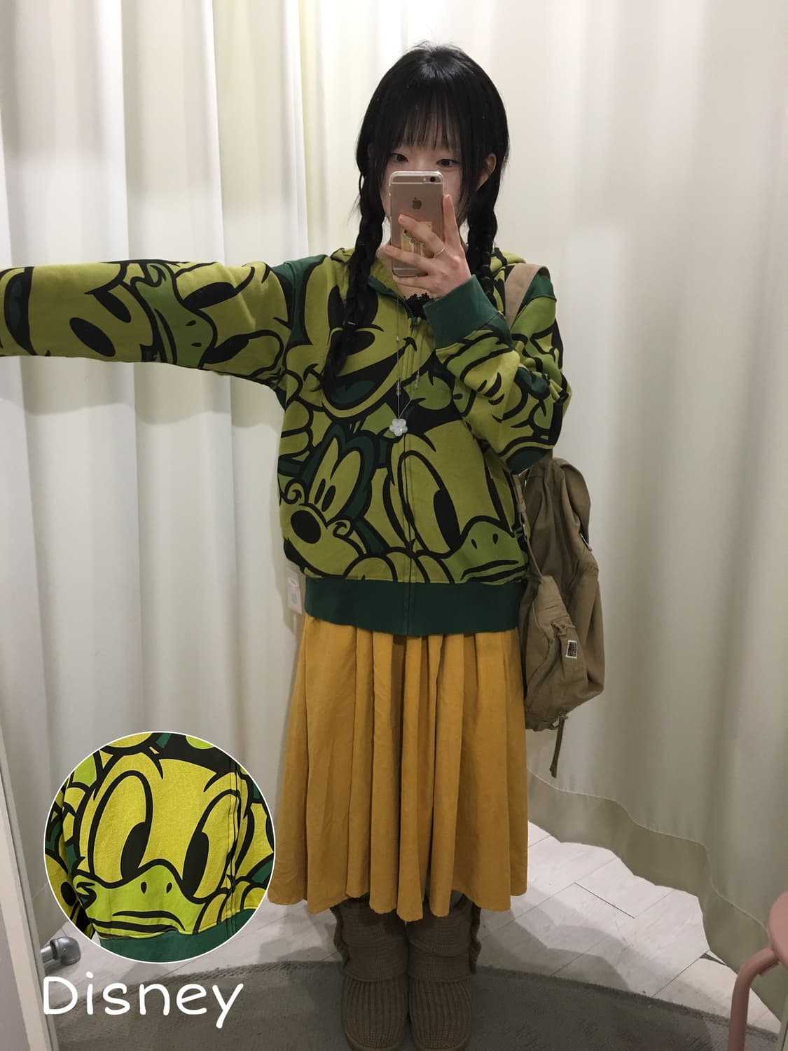 disney pattern hoodie zip-up 상품이미지1