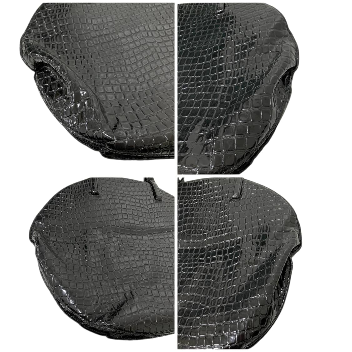 준야와타나베 크로크형압 가죽 라운드 토트백 상품이미지5