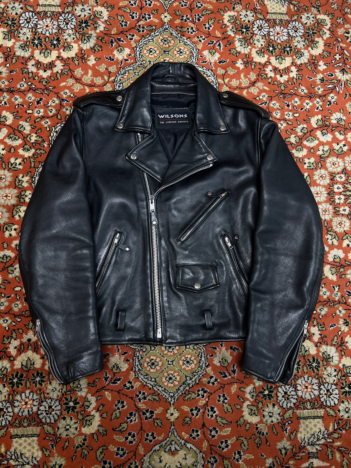 [XL] 윌슨레더 소가죽 더블 라이더 가죽자켓 상품이미지1
