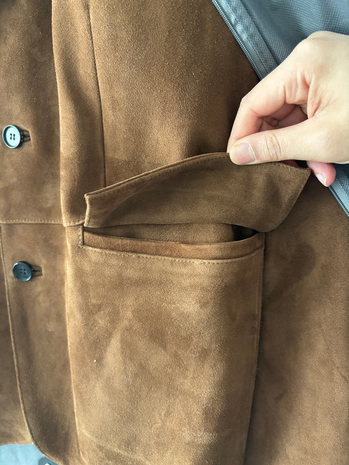 [XL] 토니웩 스웨이드 테일러드 자켓 카멜 상품이미지7