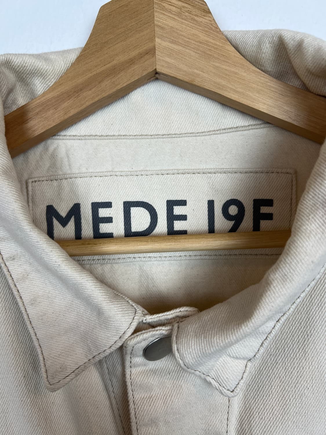 O184 JPN MEDE 19F 베이지 데님 자켓 OS 상품이미지3