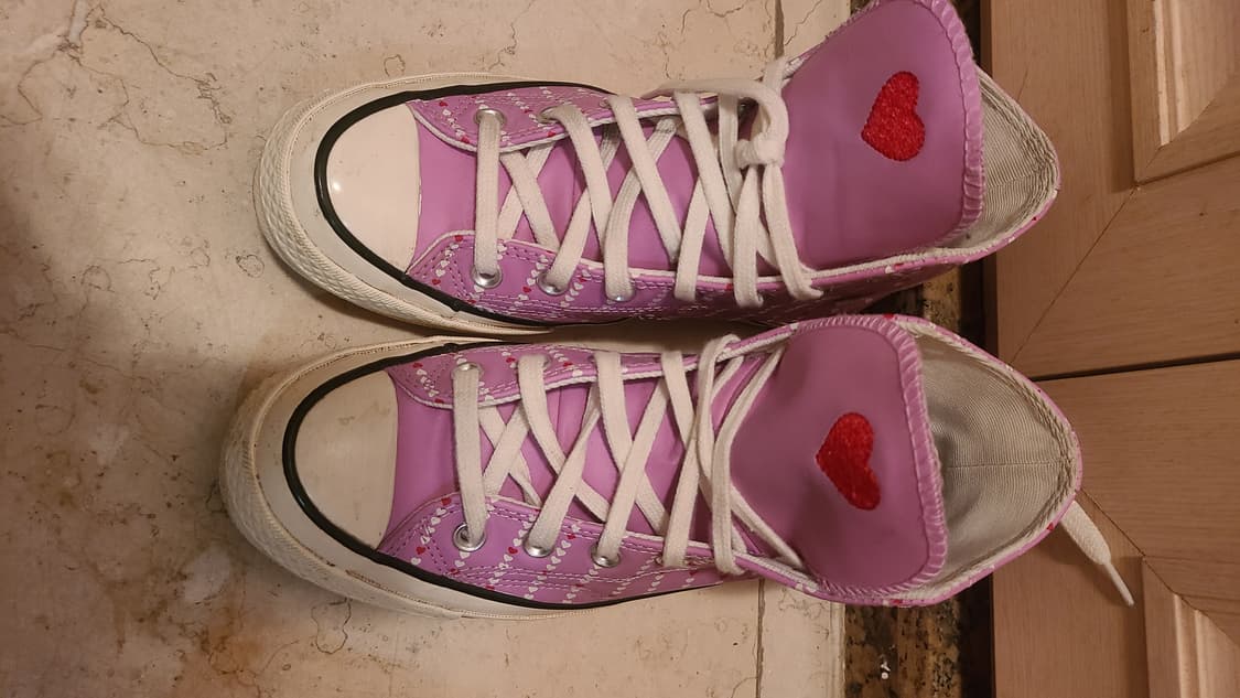 컨버스 척 하이 퍼플 하트 운동화 상품이미지2
