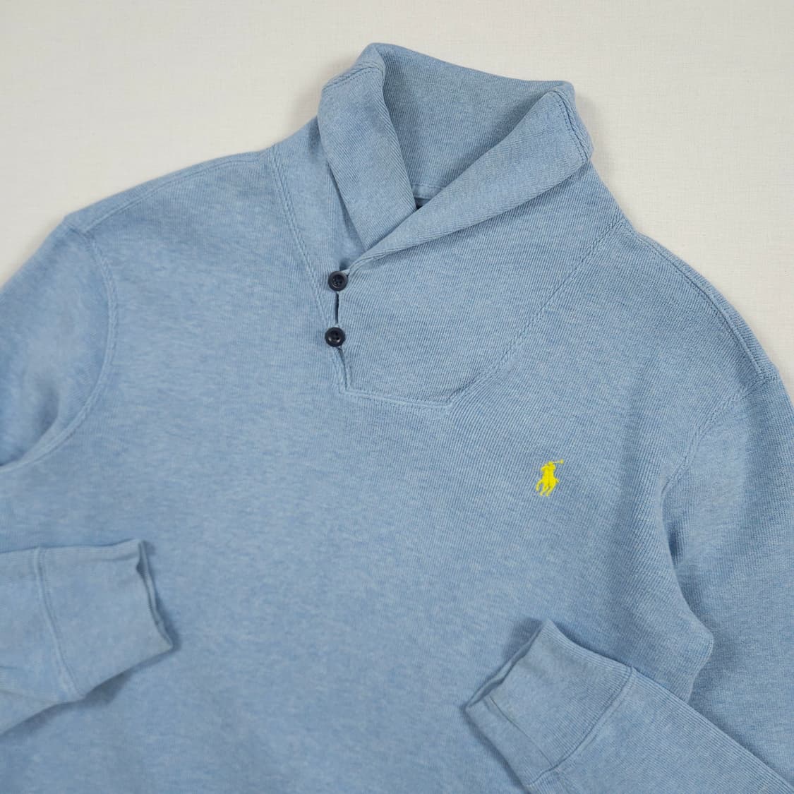 S(90) 폴로 랄프로렌 숄더넥 코튼 니트 스카이블루 상품이미지1