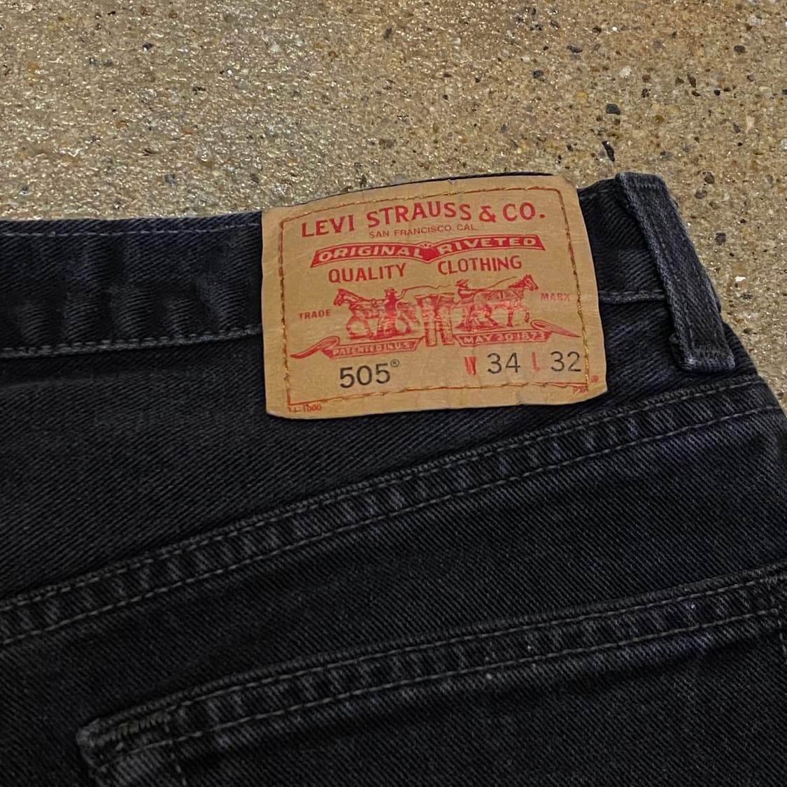 미국 빈티지 리바이스 505 레귤러핏 블랙진 청바지 상품이미지7