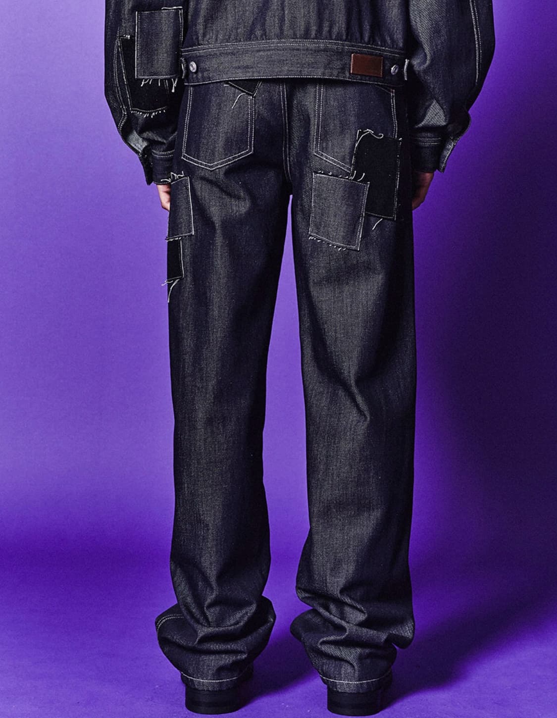 앤더슨벨 패치워크 웨이브 와이드진 상품이미지3