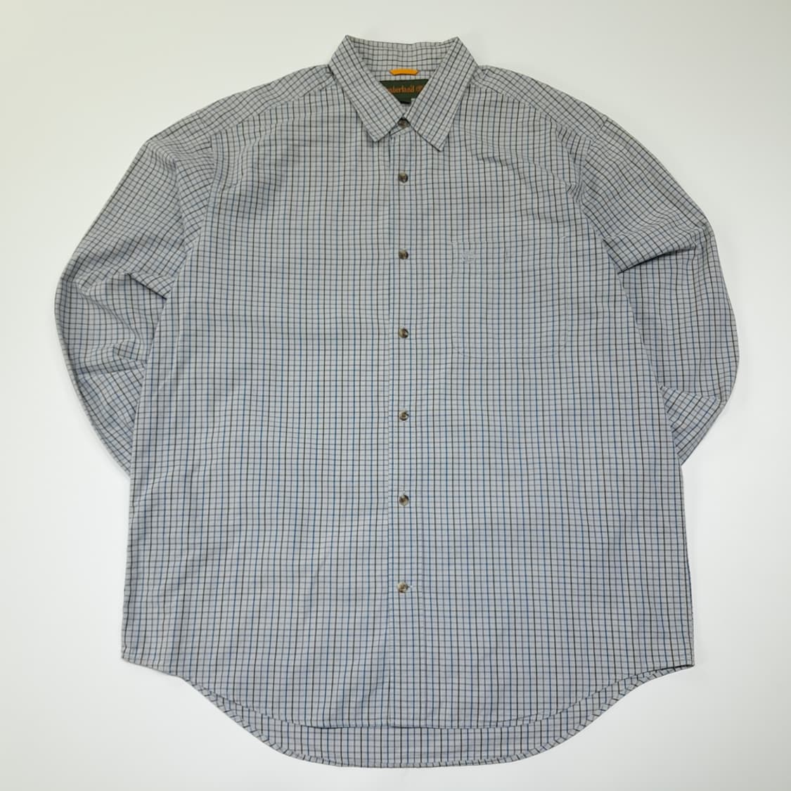 CL753 L 팀버랜드 90s 홍콩판 마이크로체크 셔츠 남방 상품이미지1