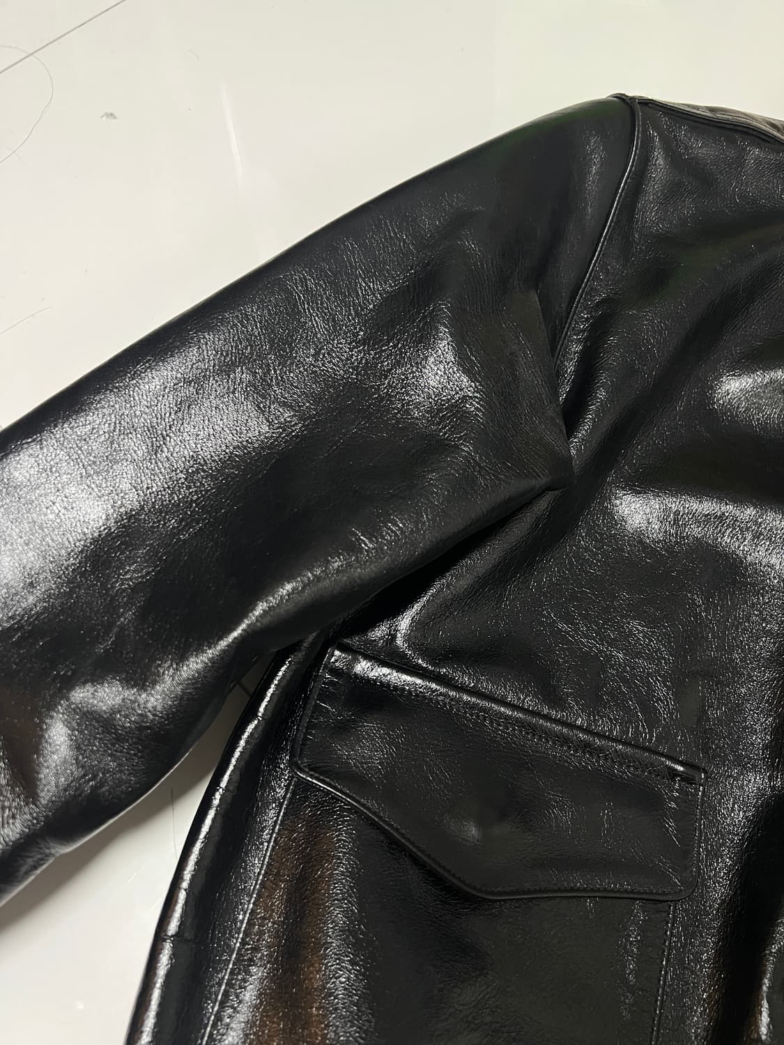 택포75) 아카펠라클로딩 A-2 말가죽 자켓 a2 홀스하이드 42 상품이미지4