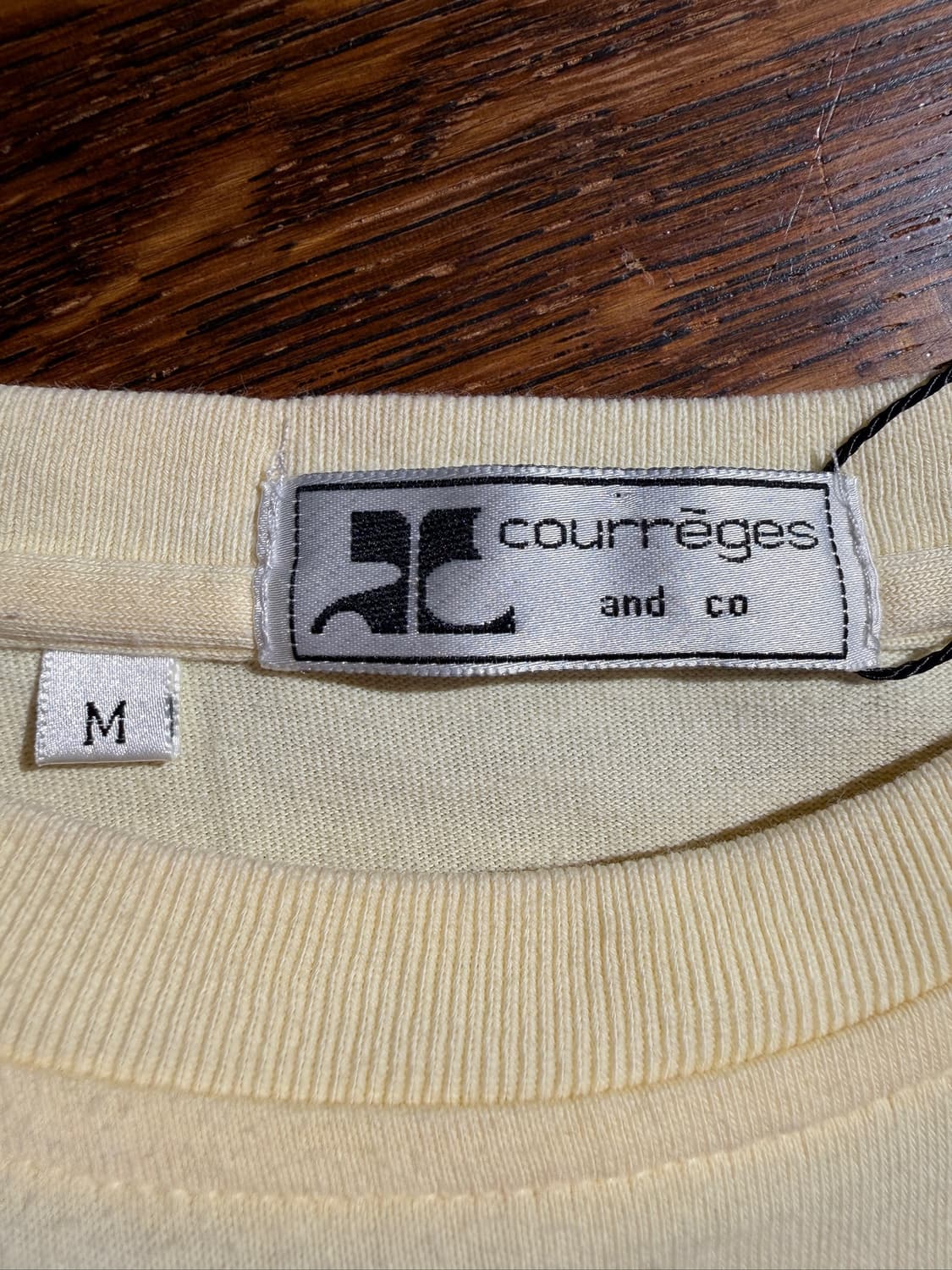 Courreges Pastel Yellow Logo T-Shirt 상품이미지6