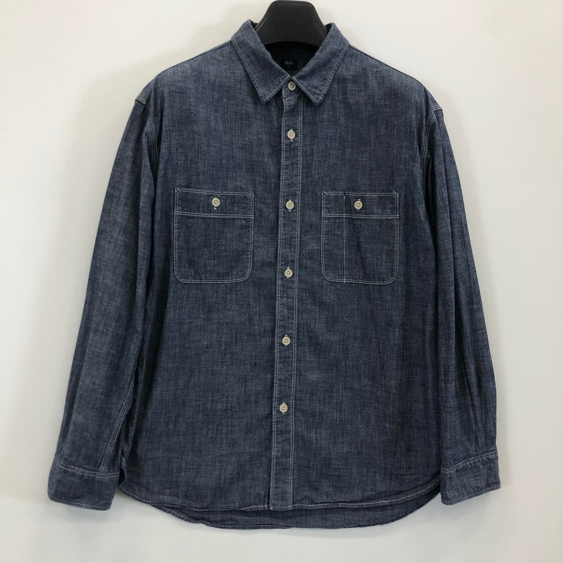 유니클로 샴브레이 워크셔츠 L 상품이미지1