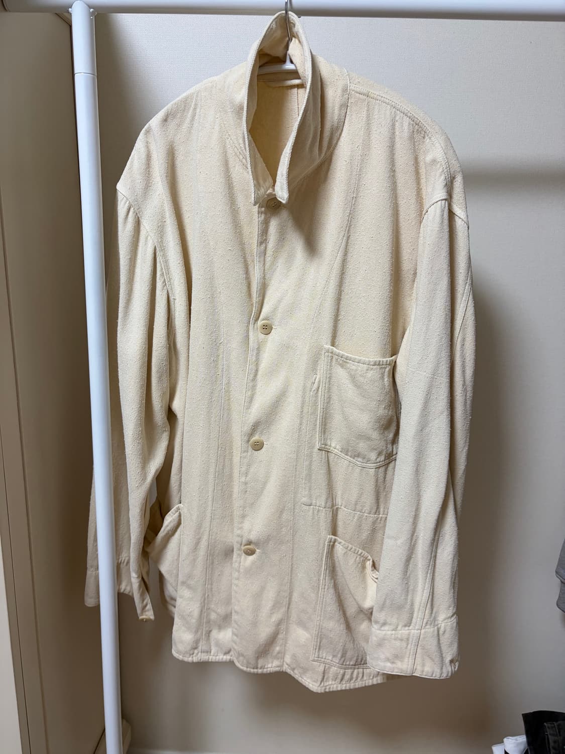 [3] 코모리 24ss 실크냅 1938 자켓 에크루 상품이미지3