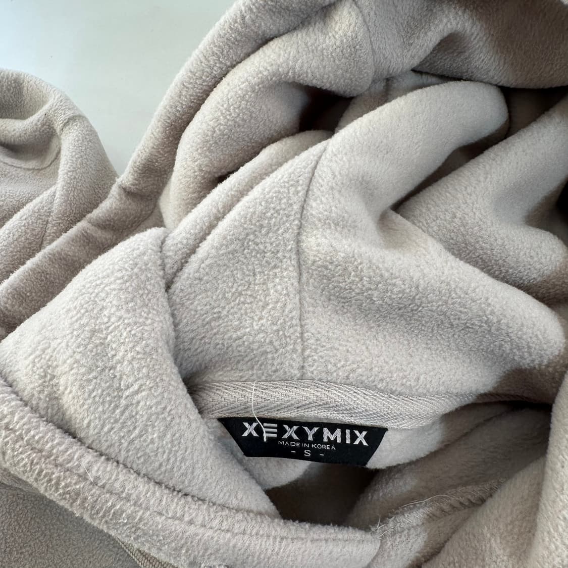 우먼FREE 젝시믹스 베이지 크롭 후리스 후드티 상품이미지7