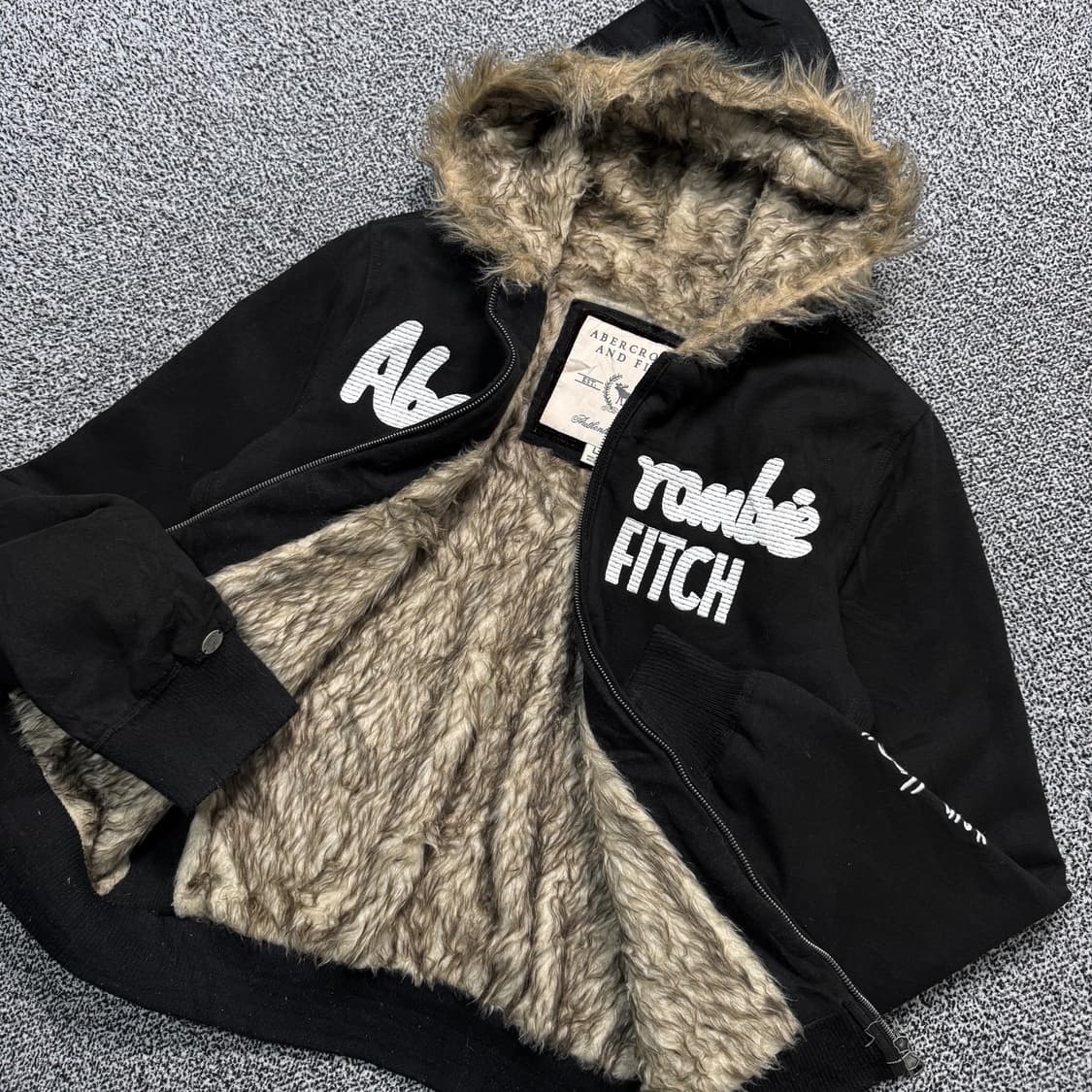 Name : 아베크롬비 울프죠 투웨이 블랙컬러 후드집업 :)  상품이미지2