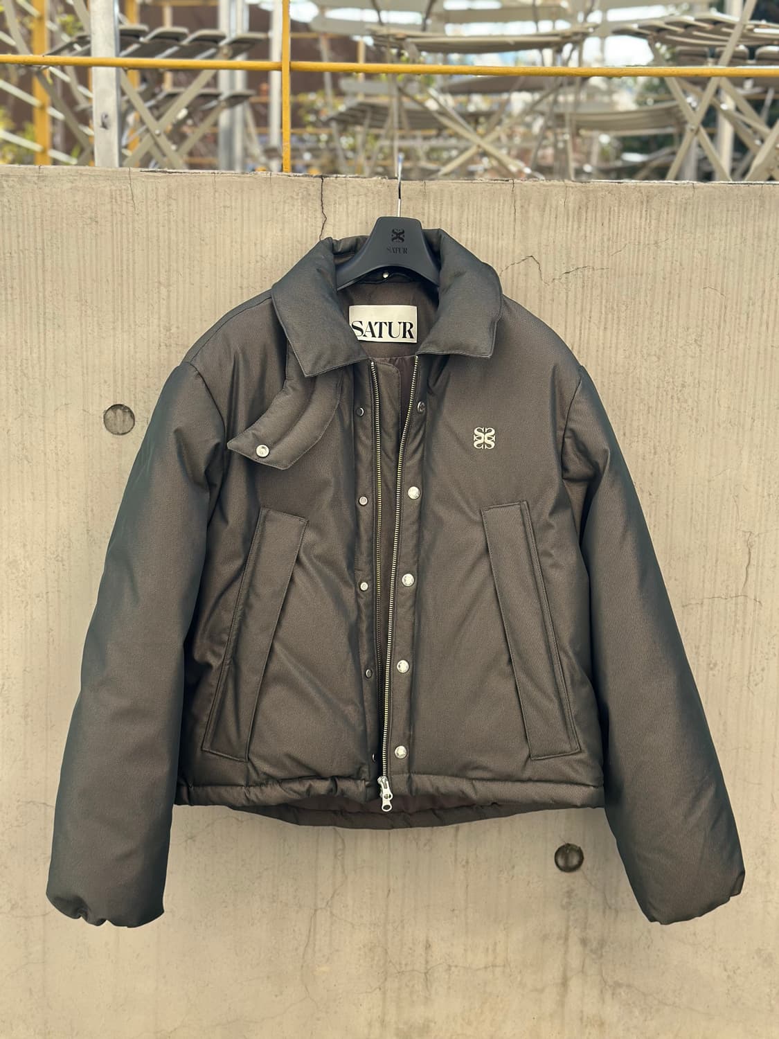 SATUR 레체 투톤 덕다운 글리터 패딩 상품이미지6