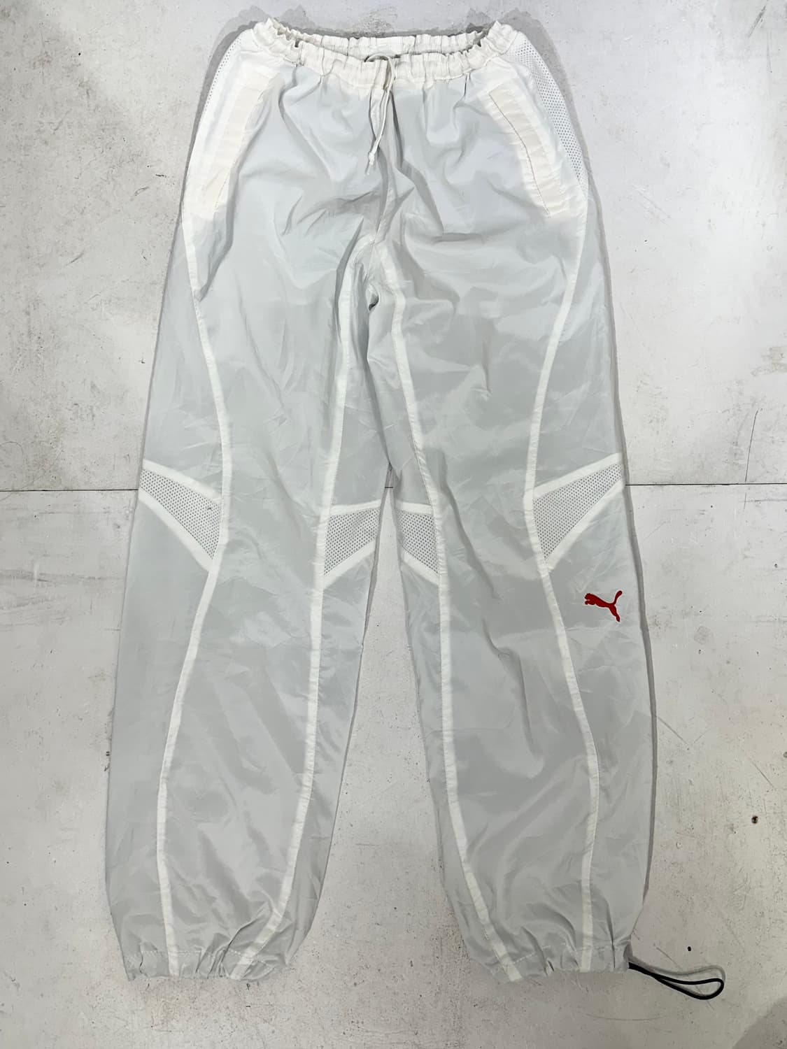 푸마 화이트 와이드 레드 로고 트랙 팬츠 댄스 추리닝 바지 상품이미지4