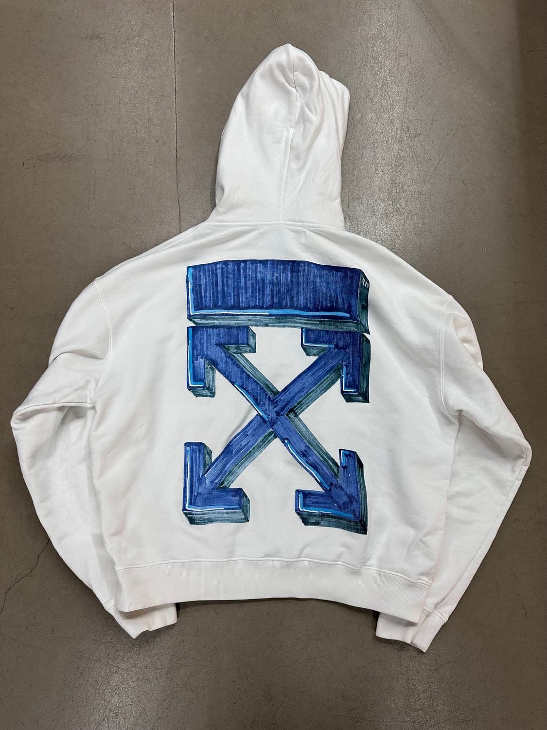 🌟오프화이트 미니 로고 후드 화이트 M🌟 상품이미지4