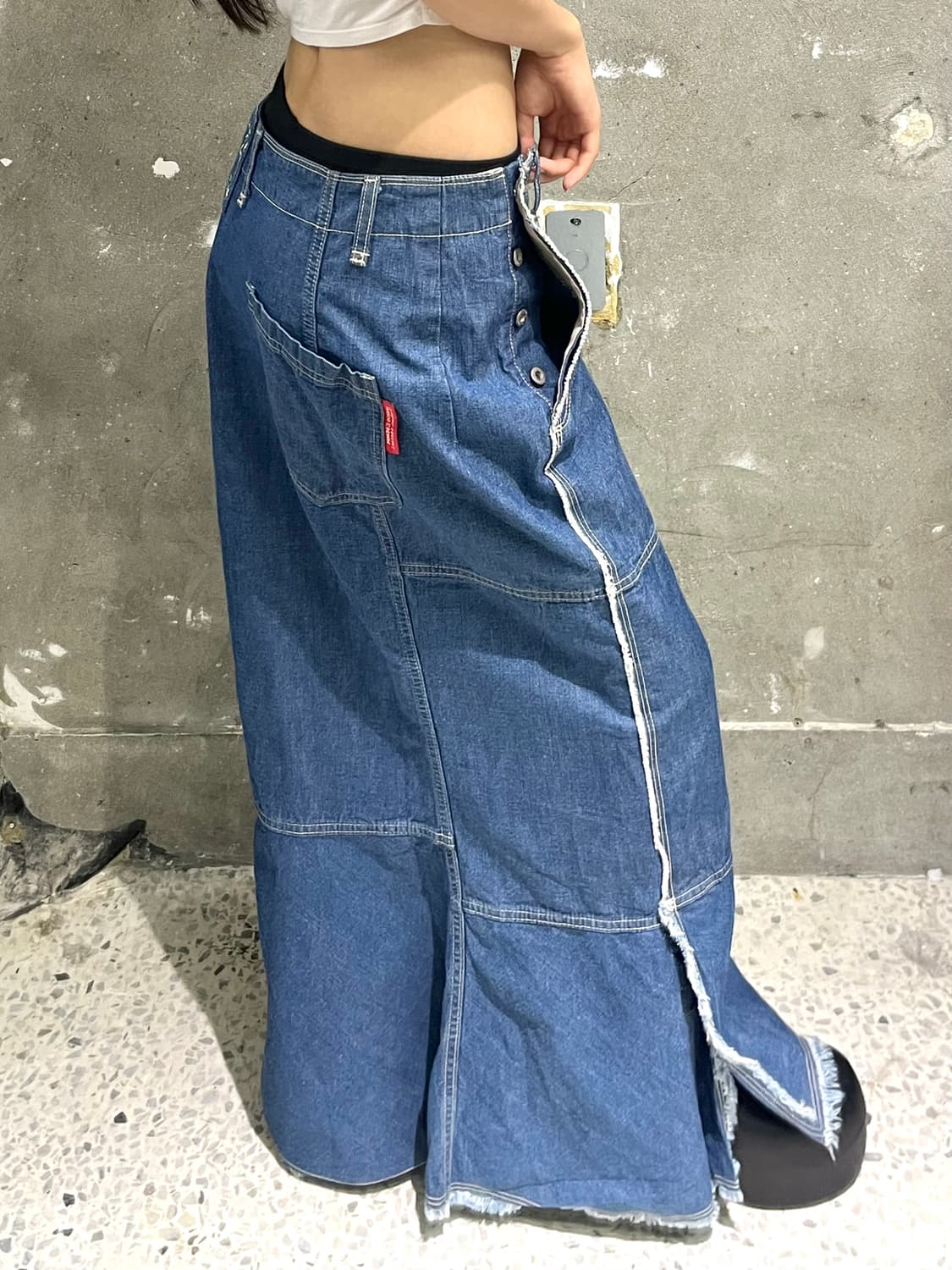 Hai Sporting Gear 하이스포팅기어 데님 롱 스커트 상품이미지3