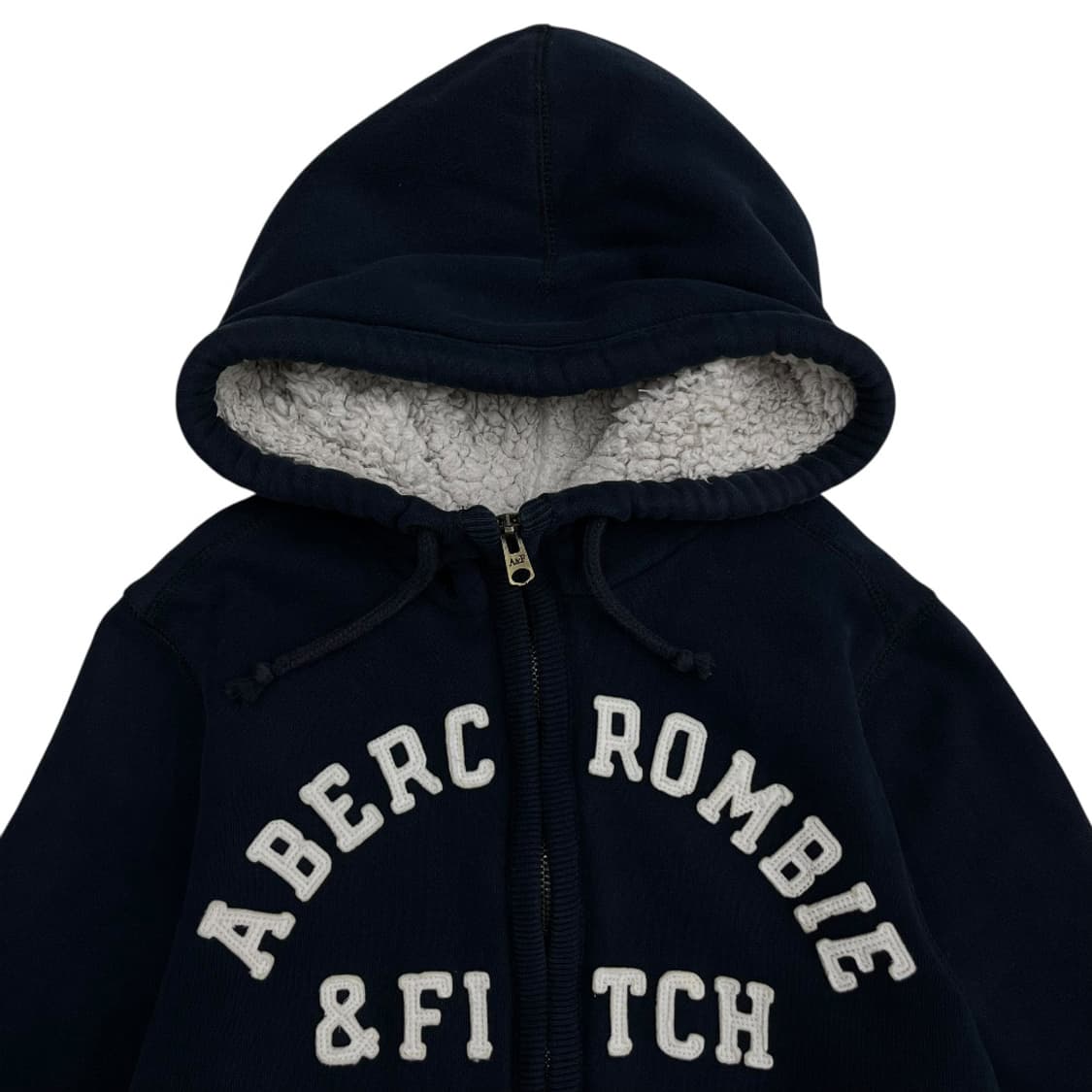  아베크롬비 센터로고 양털 네이비 후드집업 L 상품이미지5