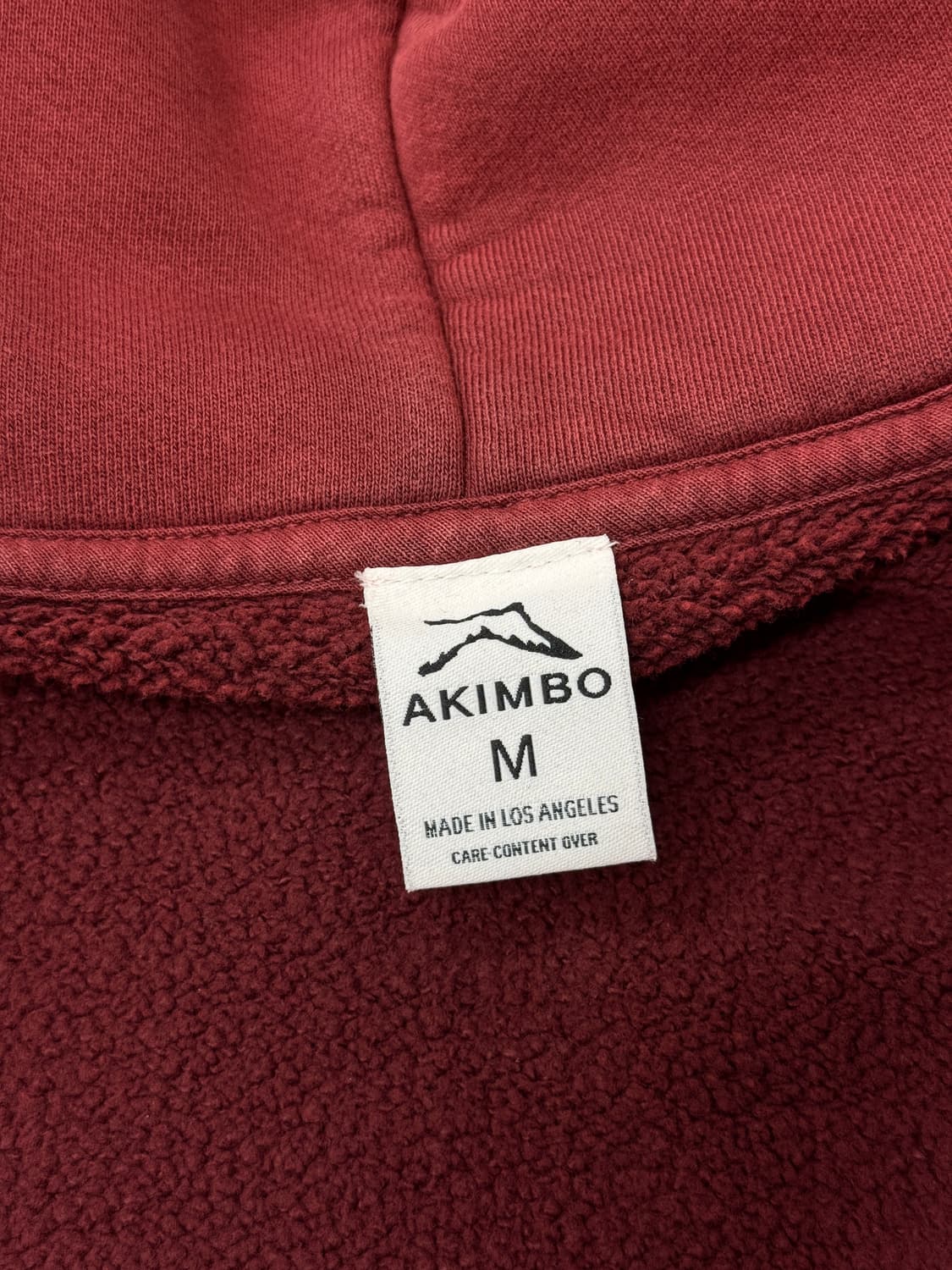 아킴보클럽 선페이드 마룬 후드집업 상품이미지3