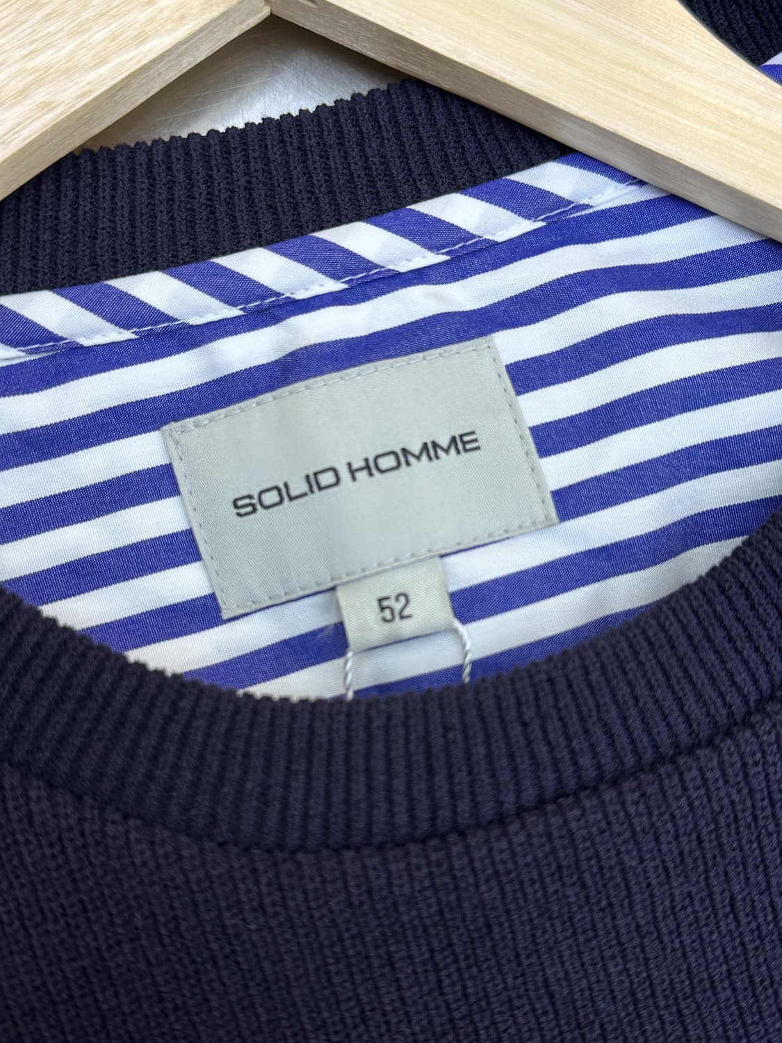 솔리드 옴므 19ss 스트라이프 레이어드 니티드 셔츠 상품이미지5