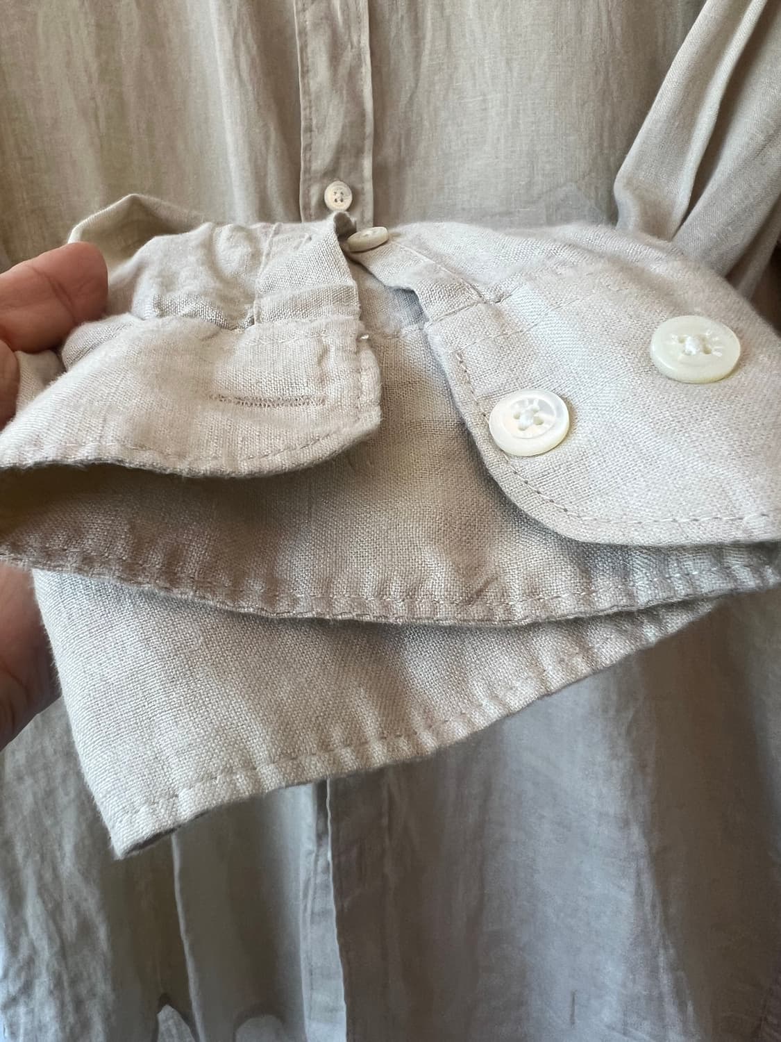 빈폴 남성 베이지 린넨셔츠 긴팔셔츠
 상품이미지4