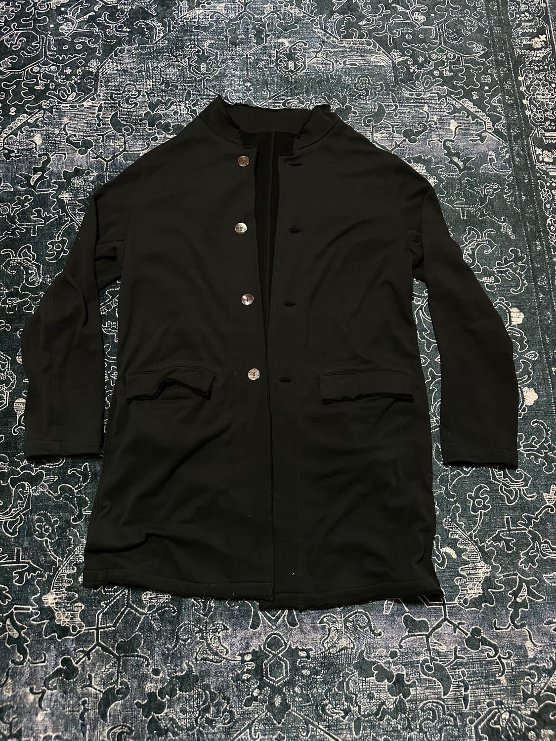 Niche black long cardigan 상품이미지1