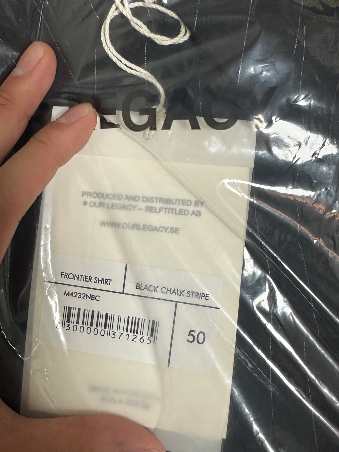 새상품 아워레가시 프론티어 셔츠 블랙 50 상품이미지9