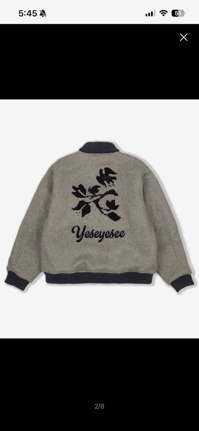 예스아이씨 플로랄 바시티 자켓 상품이미지2