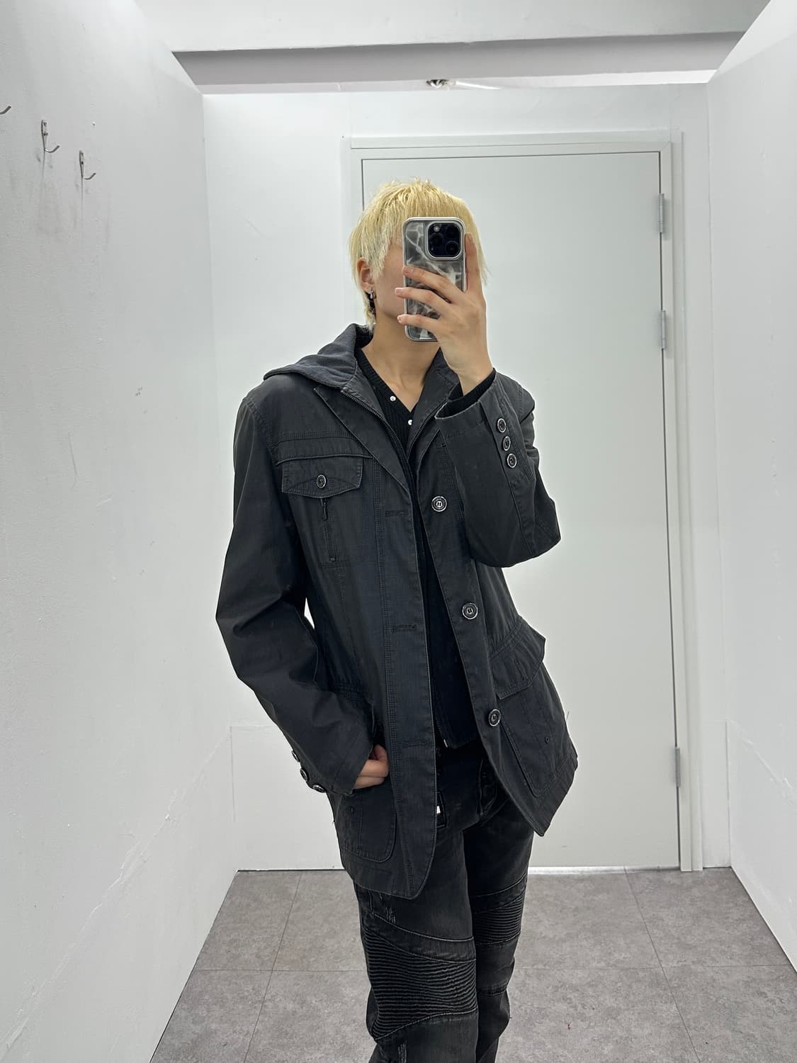 Vintage fake layered hoodie jacket 상품이미지2