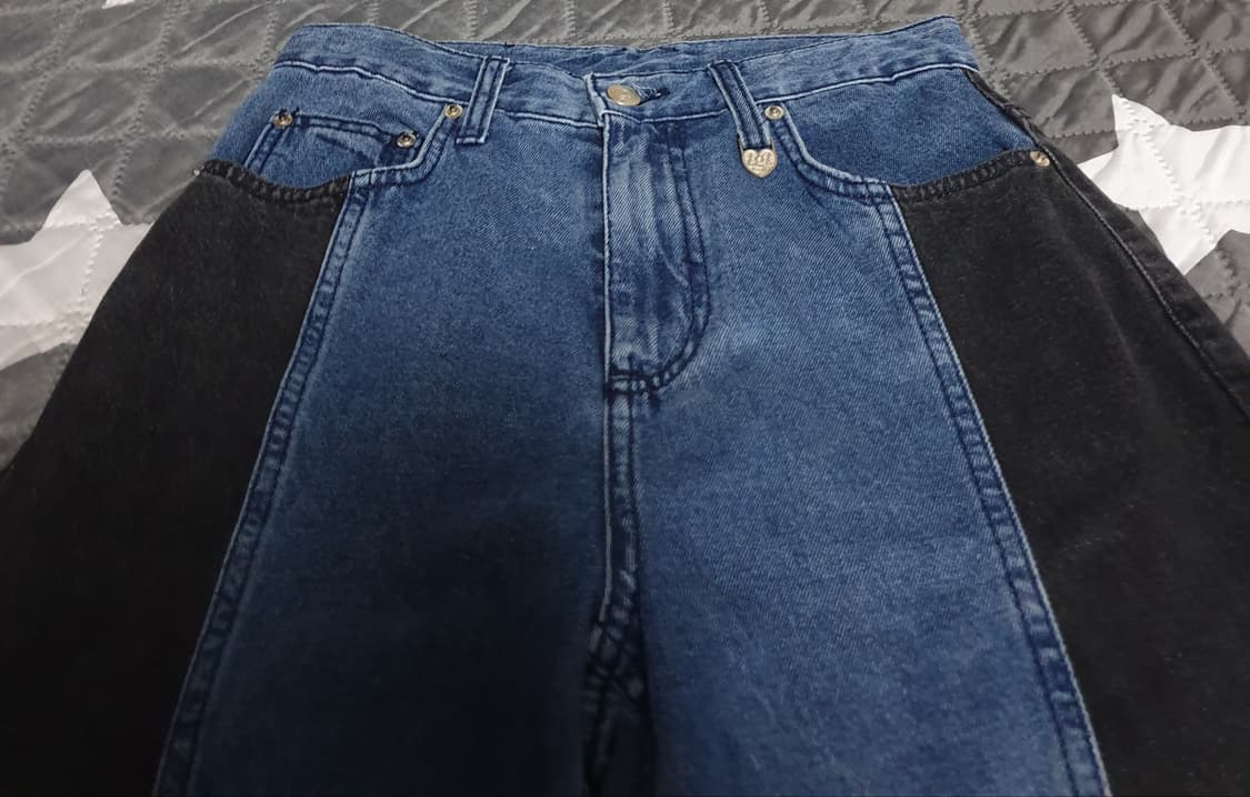 TARGETTO 타게토 배색 세미부츠컷 커브드 데님팬츠 인디고 (28) 상품이미지2