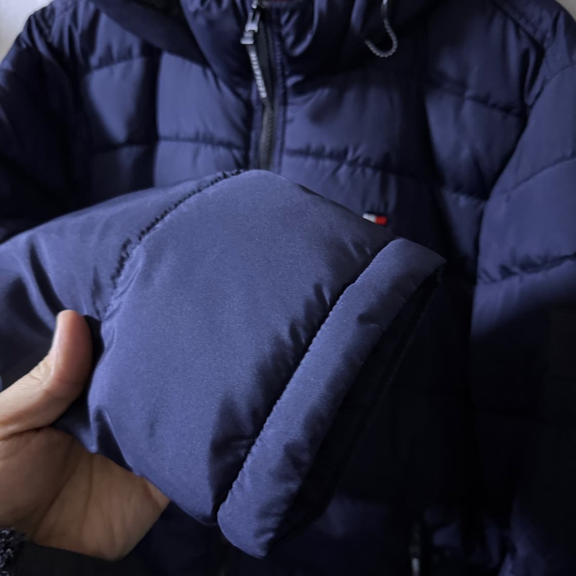 타미힐피거 네이비 후드 패딩점퍼 M (105정도) 상품이미지3