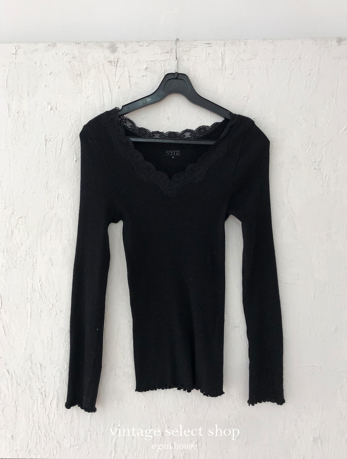 vintage lace ribbed top 상품이미지6