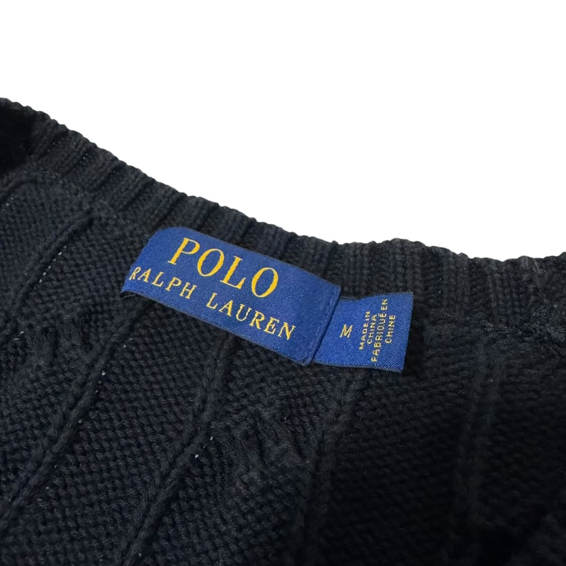 신형 폴로 랄프로렌 블랙 꽈배기 면니트 상품이미지2