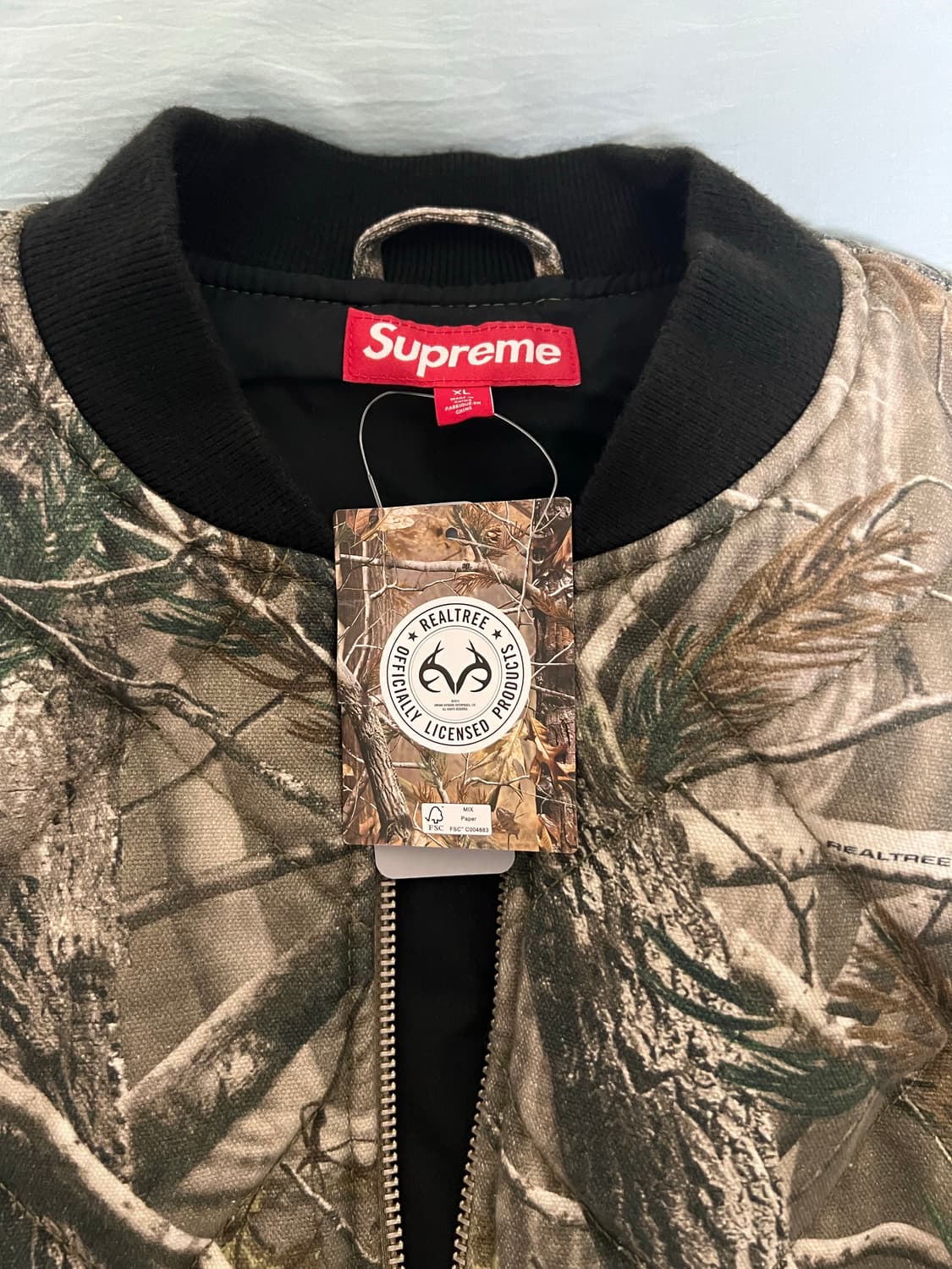 슈프림 집 오프 슬리브 리얼트리 봄버 판매합니다 상품이미지2
