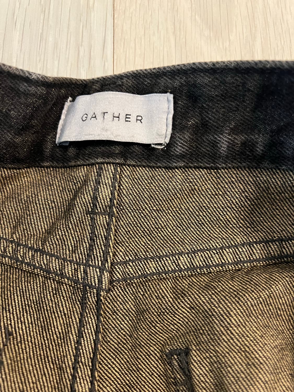 서번트 백프란팅 와이트 데님 팬츠 상품이미지5