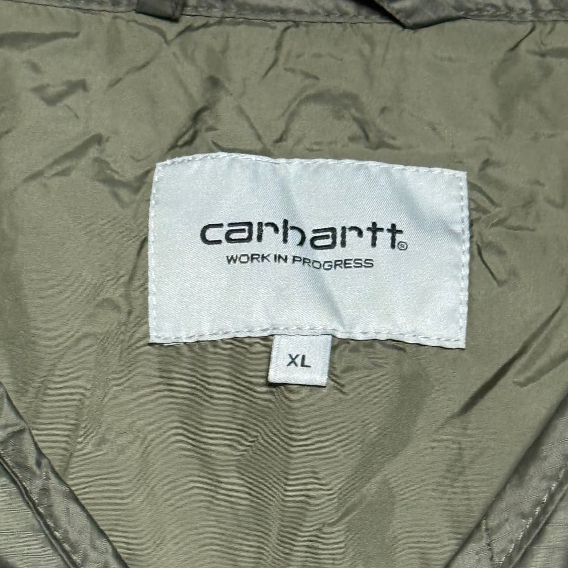 XL 칼하트 WIP 에덴라이너 카키 퀼팅 자켓 상품이미지4