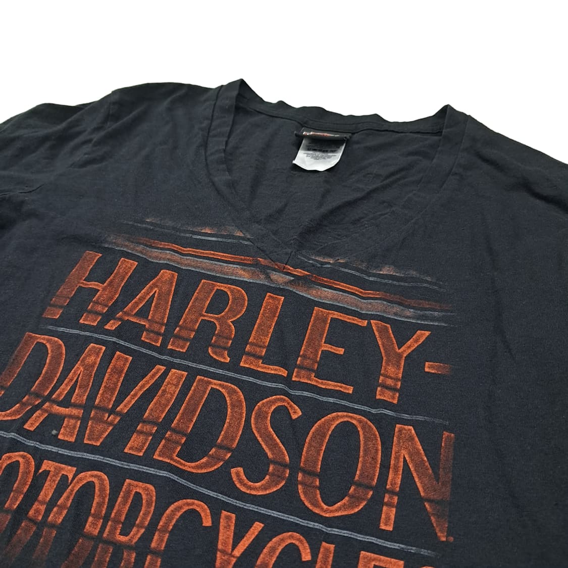 CL568 L 할리데이비슨 00s 미국판 벅아이 핑거홀 블랙 티셔츠 상품이미지5