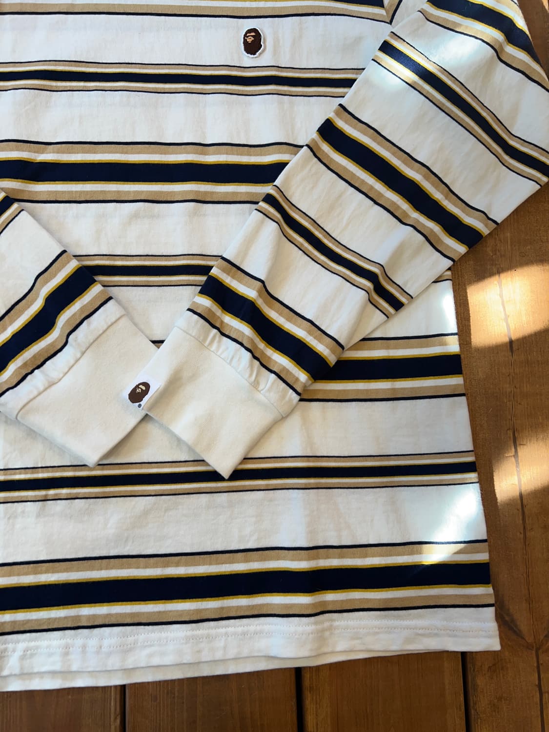 베이프 화이트 스트라이프 롱 슬리브 상품이미지8