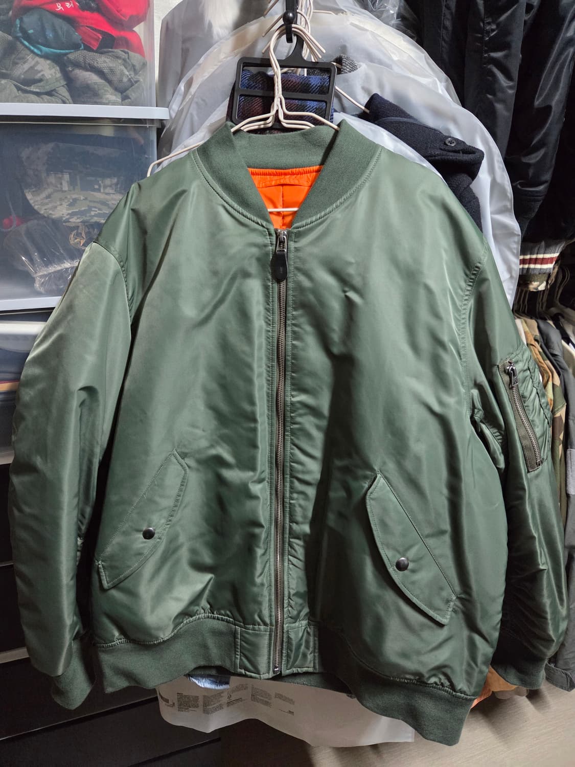 GU 히트 패디드 MA-1 블루종 (XL) 상품이미지1