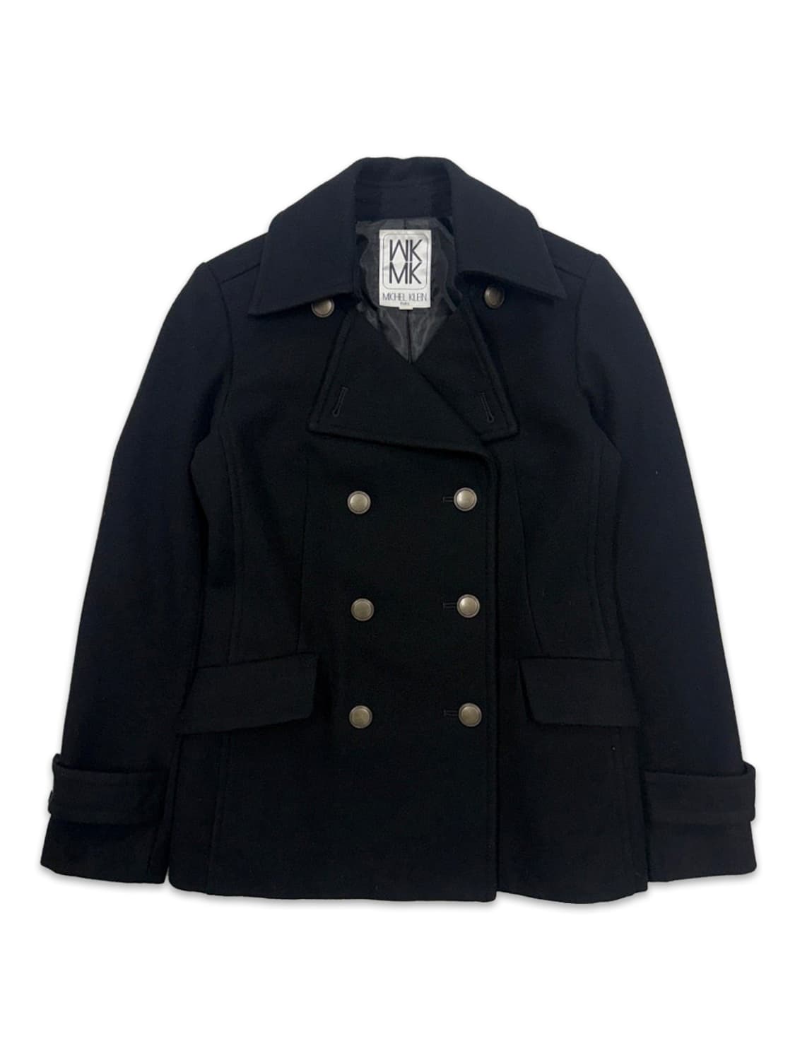 빈티지 MICHEL KLEIN 블랙 더블 하프 코트 상품이미지1