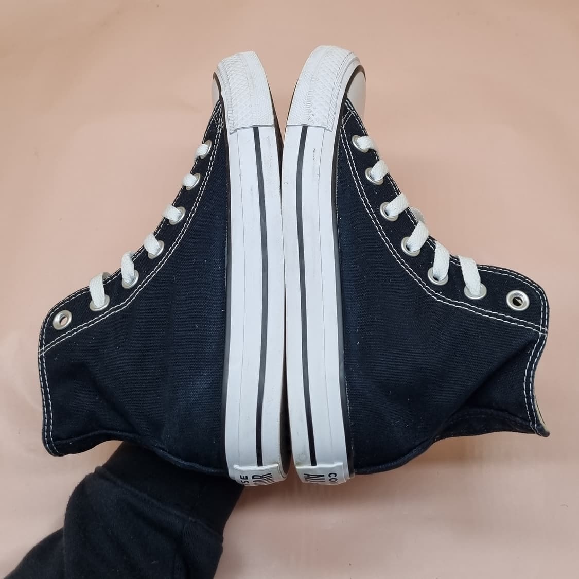 컨버스 척테일러 블랙 하이탑 225 상품이미지5