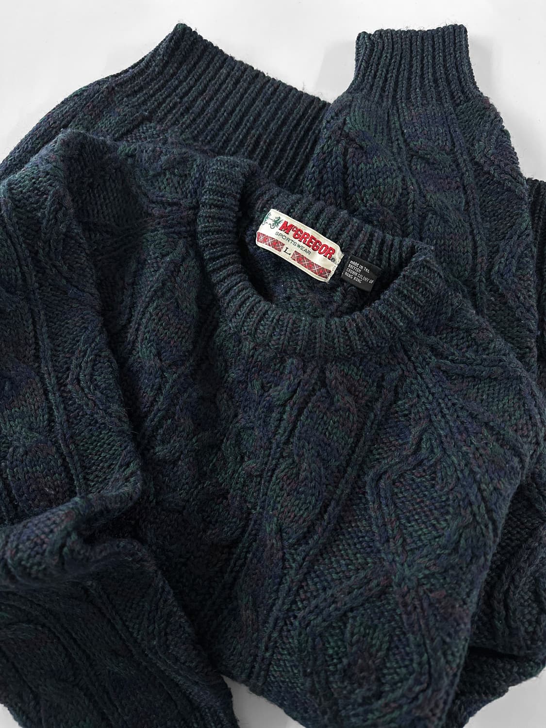 80~90s 빈티지 맥그리거 케이블 니트 스웨터 상품이미지1
